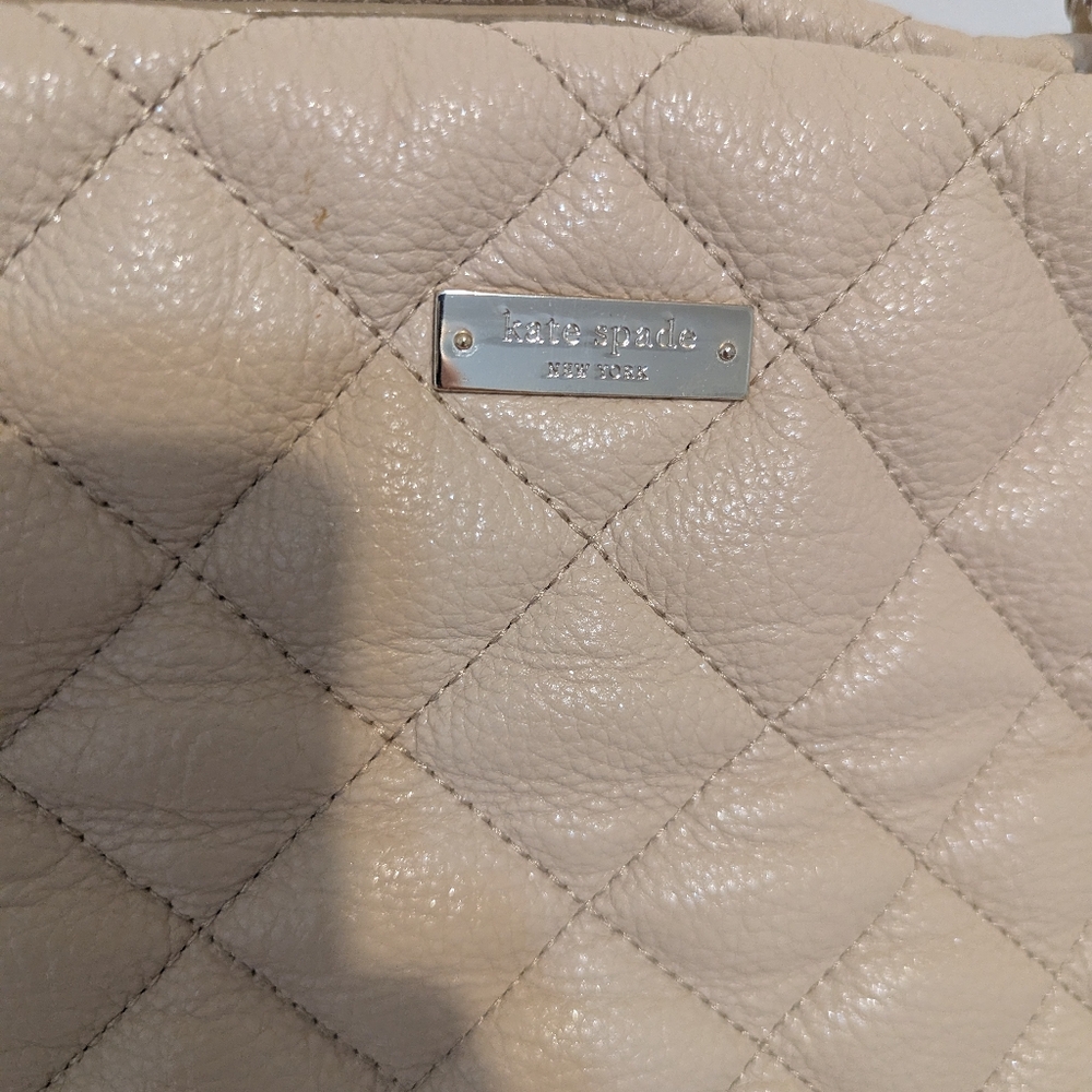 Kate Spade Quilted Tan Shoulder Bag Like New - Picture 6 of 12